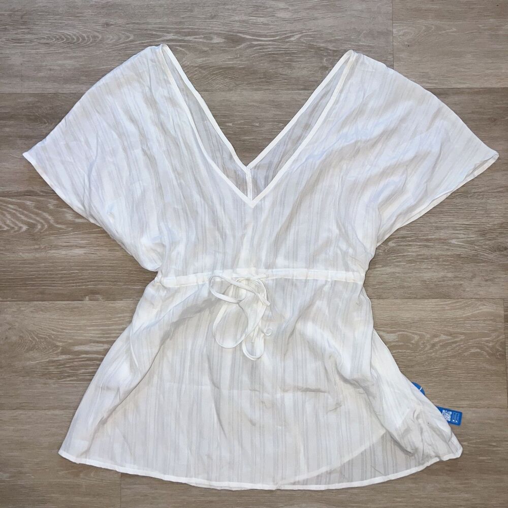 Cupshe Sheer Bathing Suit Cover Up White Women's-Size S